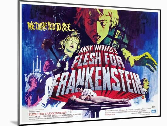 Flesh For Frankenstein, Monique Van Vooren, Joe Dallesandro, Udo Kier, Dalila Di Lazzaro, 1973-null-Mounted Photo