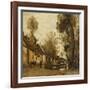 Flesselles, Street with Peasant and Cow-Jean-Baptiste-Camille Corot-Framed Giclee Print