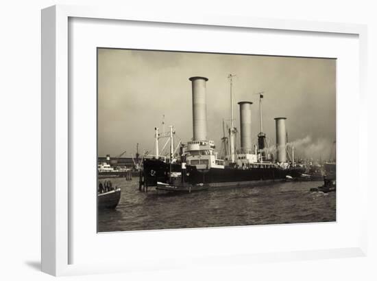Flettner Rotorschiff Barbara Im Hamburger Hafen-null-Framed Giclee Print