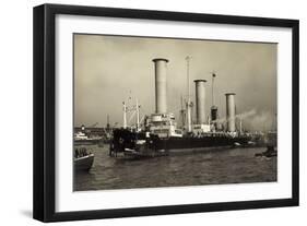 Flettner Rotorschiff Barbara Im Hamburger Hafen-null-Framed Giclee Print