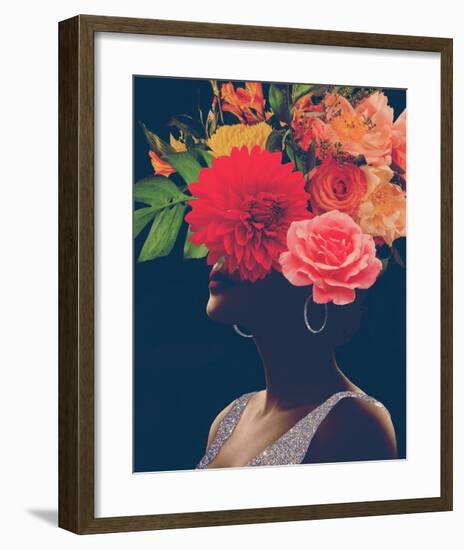 Fleur Collage I-Victoria Borges-Framed Art Print