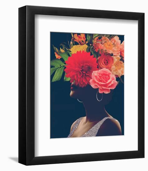 Fleur Collage I-Victoria Borges-Framed Art Print