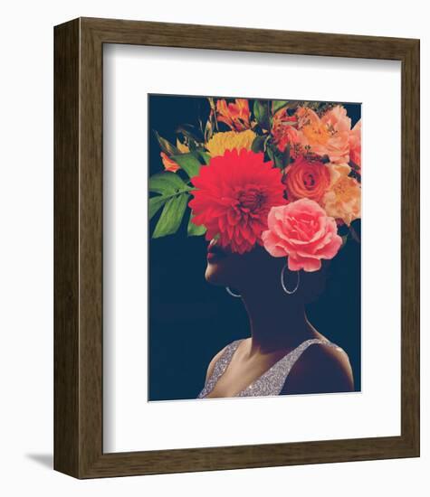 Fleur Collage I-Victoria Borges-Framed Art Print