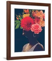 Fleur Collage I-Victoria Borges-Framed Art Print