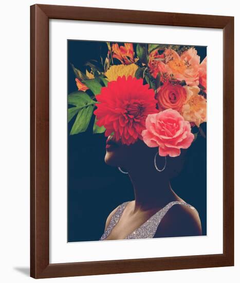 Fleur Collage I-Victoria Borges-Framed Art Print