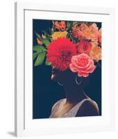 Fleur Collage I-Victoria Borges-Framed Art Print