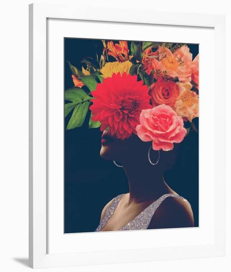 Fleur Collage I-Victoria Borges-Framed Art Print