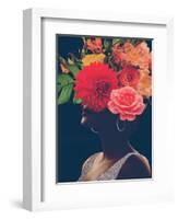 Fleur Collage I-Victoria Borges-Framed Art Print