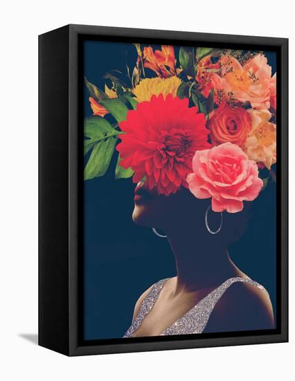 Fleur Collage I-Victoria Borges-Framed Stretched Canvas