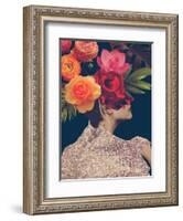 Fleur Collage II-Victoria Borges-Framed Art Print