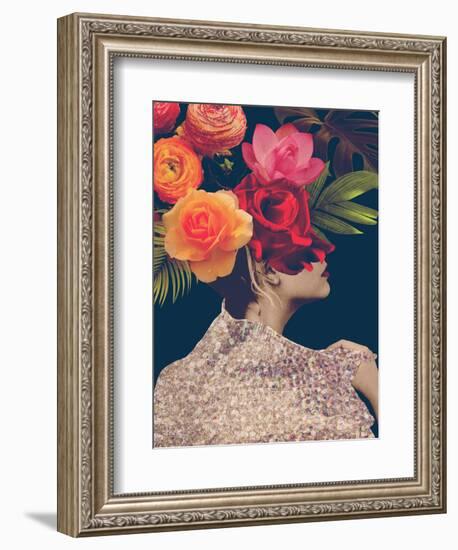 Fleur Collage II-Victoria Borges-Framed Art Print