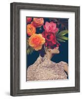 Fleur Collage II-Victoria Borges-Framed Art Print