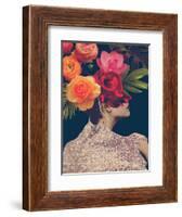 Fleur Collage II-Victoria Borges-Framed Art Print