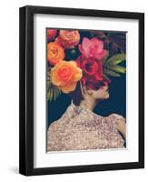 Fleur Collage II-Victoria Borges-Framed Art Print