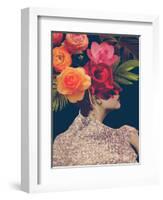 Fleur Collage II-Victoria Borges-Framed Art Print