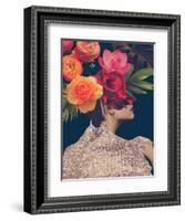 Fleur Collage II-Victoria Borges-Framed Art Print