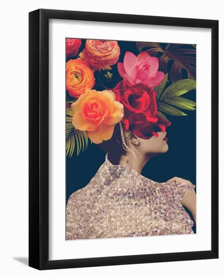 Fleur Collage II-Victoria Borges-Framed Art Print