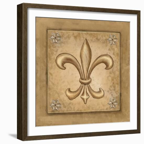 Fleur de Lis - Gold-Veruca Salt-Framed Art Print