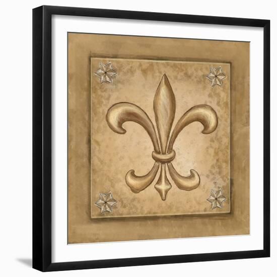 Fleur de Lis - Gold-Veruca Salt-Framed Art Print