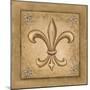 Fleur de Lis - Gold-Veruca Salt-Mounted Art Print