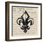 Fleur De Lis I-Sabine Berg-Framed Art Print