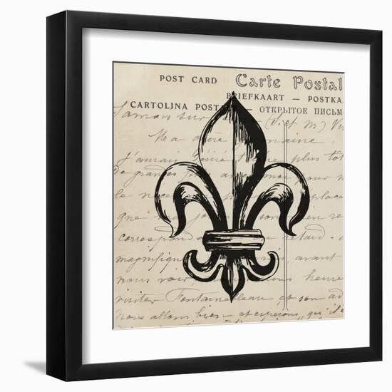 Fleur De Lis II-Sabine Berg-Framed Art Print