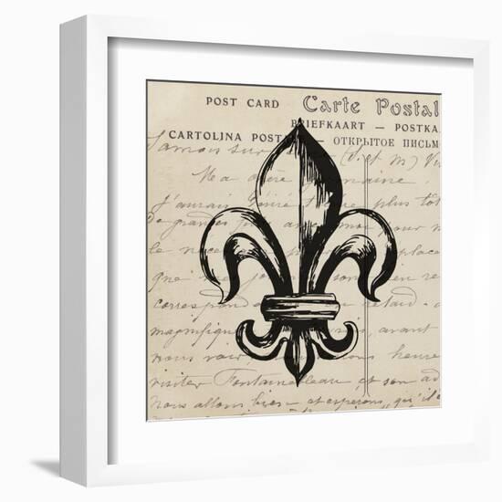 Fleur De Lis II-Sabine Berg-Framed Art Print