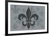 Fleur de Lis - Pattern - Gray-Lantern Press-Framed Premium Giclee Print