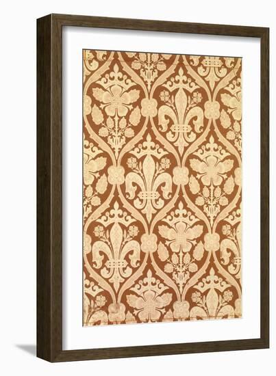 "Fleur-De-Lis," Reproduction Wallpaper Designed by S. Scott and Produced by Cole and Sons-August Welby North Pugin-Framed Giclee Print