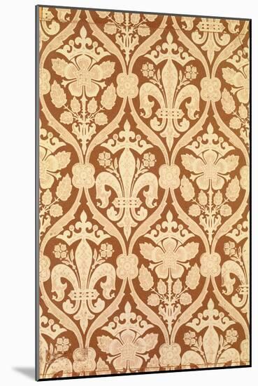 "Fleur-De-Lis," Reproduction Wallpaper Designed by S. Scott and Produced by Cole and Sons-August Welby North Pugin-Mounted Giclee Print