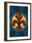 Fleur de Lis-Lantern Press-Framed Art Print