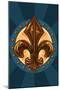 Fleur de Lis-Lantern Press-Mounted Art Print