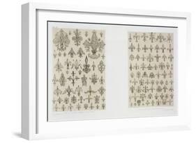 Fleur De Lys Designs from Every Age and from All around the World, from 'Art and Industry'-Jean Francois Albanis De Beaumont-Framed Giclee Print