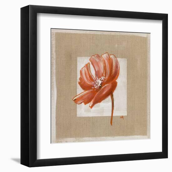 Fleur Rouge-Nathalie Andrieu-Framed Art Print