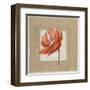 Fleur Rouge-Nathalie Andrieu-Framed Art Print