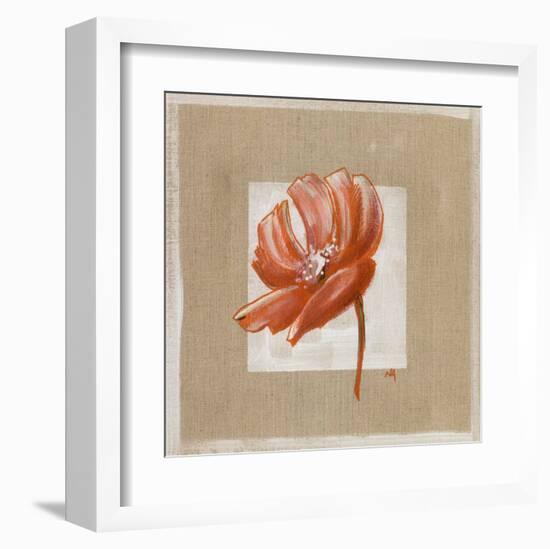 Fleur Rouge-Nathalie Andrieu-Framed Art Print
