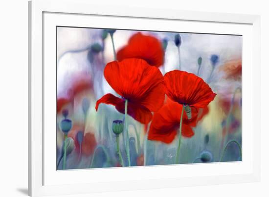 Fleurit en Rouge I-null-Framed Art Print