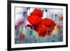 Fleurit en Rouge I-null-Framed Art Print