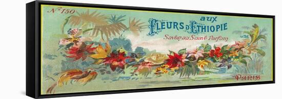 Fleurs D Ethiopie Soap Label - Paris, France-Lantern Press-Framed Stretched Canvas