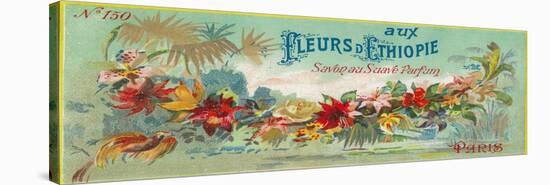 Fleurs D Ethiopie Soap Label - Paris, France-Lantern Press-Stretched Canvas