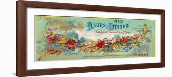 Fleurs D Ethiopie Soap Label - Paris, France-Lantern Press-Framed Art Print