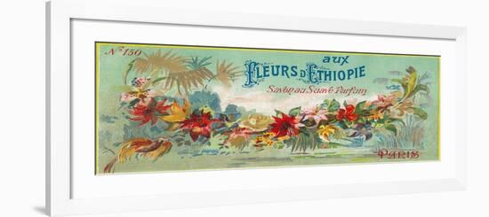 Fleurs D Ethiopie Soap Label - Paris, France-Lantern Press-Framed Art Print