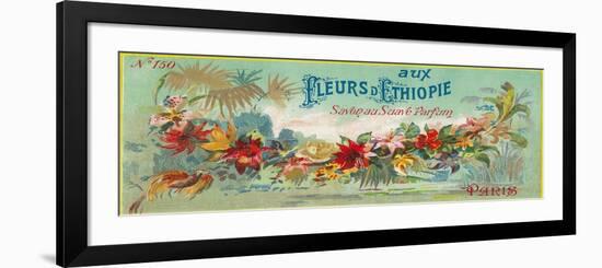 Fleurs D Ethiopie Soap Label - Paris, France-Lantern Press-Framed Premium Giclee Print