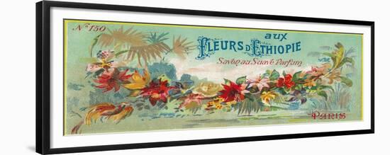 Fleurs D Ethiopie Soap Label - Paris, France-Lantern Press-Framed Premium Giclee Print