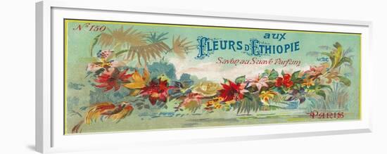 Fleurs D Ethiopie Soap Label - Paris, France-Lantern Press-Framed Premium Giclee Print