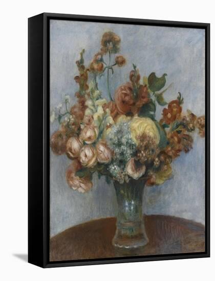 Fleurs dans un vase-Pierre-Auguste Renoir-Framed Stretched Canvas