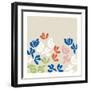 Fleurs de Matisse III Sq-Mercedes Lopez Charro-Framed Art Print