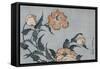 Fleurs de pavot dans la brise-Katsushika Hokusai-Framed Stretched Canvas