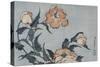 Fleurs de pavot dans la brise-Katsushika Hokusai-Stretched Canvas