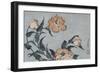 Fleurs de pavot dans la brise-Katsushika Hokusai-Framed Giclee Print